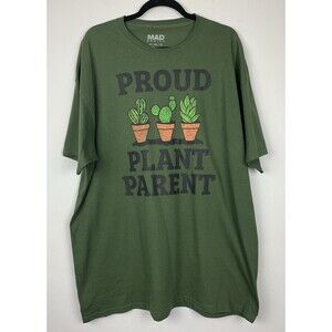 Mad Engine Proud Plant Parent Men’s XXL Green Graphic T-Shirt